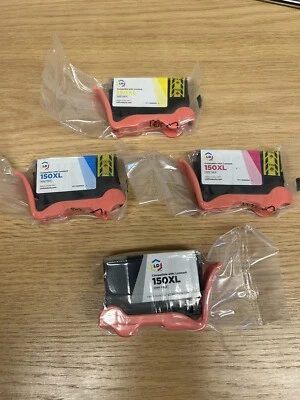 Ink Toner Compatible Ink Cartridge Lexmark 150XL High Yield Black, Cyan, Magenta - Image 1 of 4