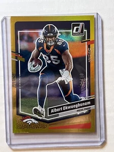 2023 Donruss Football Albert Okwuegbunam Gold #/80 SP Broncos Card - Picture 1 of 2