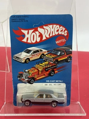 Hot Wheels 1982 tarjeta azul 380 Sel Mercedes sin usar, en caja con estuche protector Foto 1 de 4
