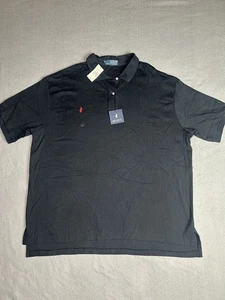 Polo Ralph Lauren Para Hombre Negro 2XB Algodón Polo Calce Clásico Nuevo Con Etiquetas - Imagen 1 de 5