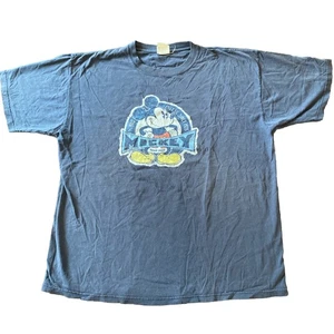 T-shirt vintage Disney Store Topolino il grande formaggio dal 1928 blu 2XL - Foto 1 di 7