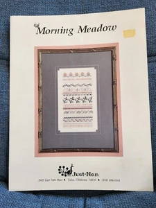 Just Nan Morning Meadow Vintage Counted Cross Stitch Sampler Pattern 1993 - Picture 1 of 2