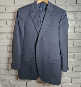 Canali Men's 2 Piece Suit 100% Wool Blue EU 56R - Picture 1 of 20
