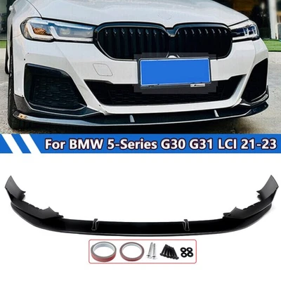 For 2021-2023 BMW G30 G31 LCI 530i 540i M550i M Sport Front Bumper Lip Splitter Foto 1 de 4