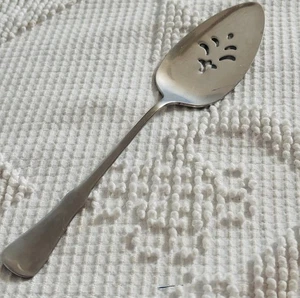 Oneida Patrick Henry Pierced Serving Spoon 8 1/4" Community Stainless Vintage - Picture 1 of 7