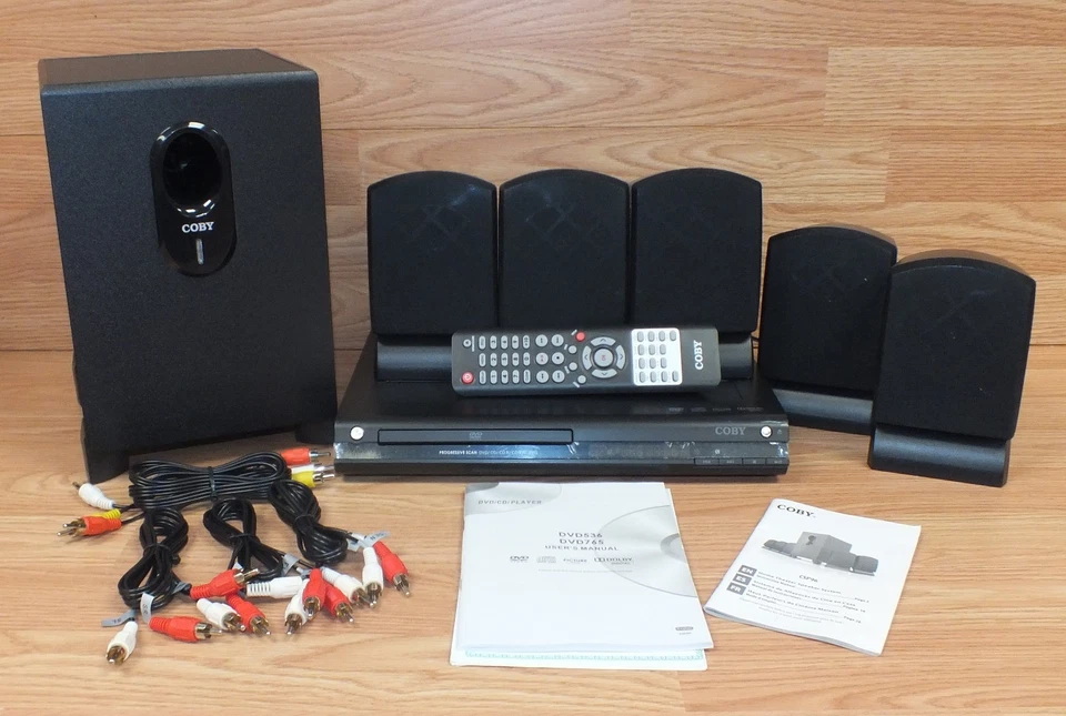 Genuine Coby (DVD765) 5.1 Channel Home Theater System With DVD Player! *READ*  - Image 1 of 4