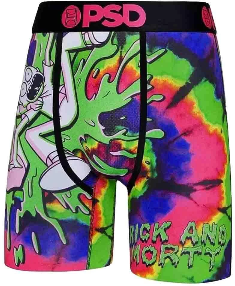 PSD Colorido Brillante Rick and Morty Slime Dibujos Animados Tie Dye Boxers Para Hombre Nuevo Con Etiquetas Foto 1 de 1