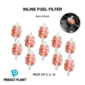 Universal Inline Fuel Filter Small 6mm 8mm Pipes Diesel Petrol Fuel Filters - Picture 1 of 11
