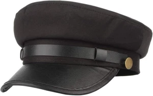 Chauffeur Hat for Men Women Classic Vintage Newsboy Cap Costume Hats Black New - Picture 1 of 11