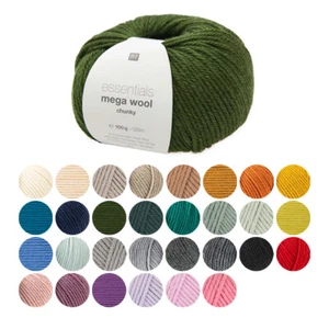 Hilo de lana de tejido Rico Essentials mega grueso superlavado ganchillo merino 12 capas - Imagen 1 de 35