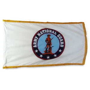 National Guard Indoor Flag 3ft X 5ft with Pole Hem and Fringe - Picture 1 of 1