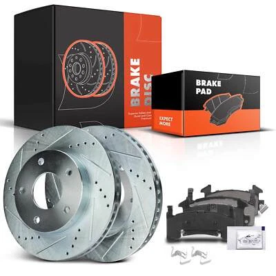 6x Front Drilled Brake Rotor & Ceramic Pads for Chevy Blazer GMC Jimmy Cadillac - Image 1 of 4