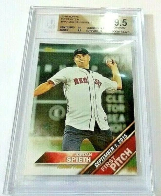2016 TOPPS JORDAN SPIETH GOLf FIRST PITCH RC BGS 9.5 B  GOLF BOSTON RED SOX - Image 1 of 4