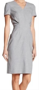 Hugo Boss Virgin Wool DESHINA Work Dress, Office Dress, Short Sleeve Sheath NWT - Picture 1 of 5