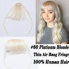 Neat Thin Air Bangs Clip In Remy Human Hair Extensions Front Fringe Hairpiece Au