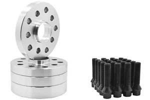 20MM & 25MM 5x112 MM BMW Hub Centric Spacers +14x1.25 Conical Extended Lug Bolts - Picture 1 of 6