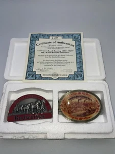 Anheuser Busch 2009 Budweiser Rare Bradford Exchange Belt Buckle Set 2 Buckles - Picture 1 of 6