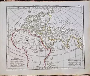 Le Monde Connu Des Anciens.mapa Di Antiguo.eustache He ́ Risson, Paris, 1806 - Picture 1 of 1