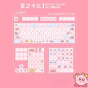 Anime Kirby Theme 135/141 Keys Keycaps OMA Height PBT For Mechanica keyboard - Picture 1 of 15