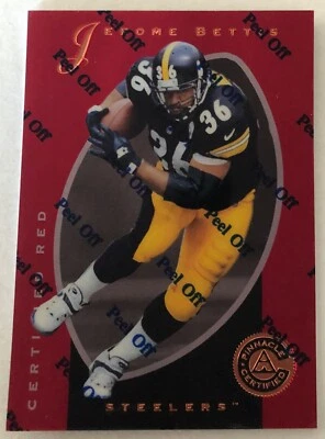 JEROME BETTIS 1997 Pinnacle Certified Red parallel #91 PITTSBURGH STEELERS  - Image 1 of 2