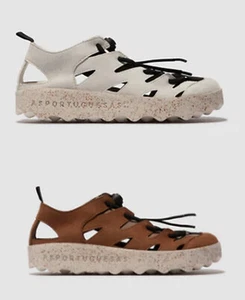 ASPORTUGUESAS CURE 2 DONNA sneaker scarpa bassa sandalo bianco e cognac - Foto 1 di 11