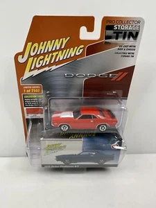 Rare Johnny Lightning Storage Tin 1970 Dodge Challenger R/T White Lightning Red - Picture 1 of 5