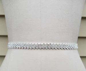 Wedding Belt, Bridal Belt, Sash Belt, Crystal Rhinestones - Picture 1 of 4