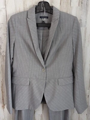 De Colección Años 90 Tommy Hilfiger Traje Mujer 4/6 Rayas Peplum Chaqueta Pantalón Academia Foto 1 de 4