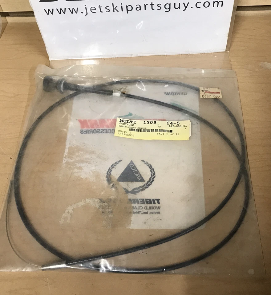 OEM 0687-092 Choke Cable 1999 Tigershark TS770 Monte Carlo Daytona - Image 1 of 1