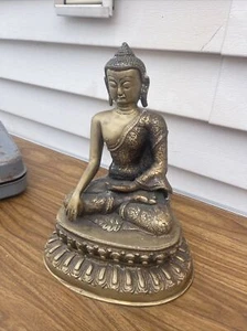 Vintage massiver Messing Buddha Chiang Saen Buddha 11 Zoll - Bild 1 von 14
