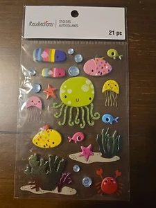 Recollections CORAL REEF SEA CREATURES Scrapbooking Stickers - Picture 1 of 1