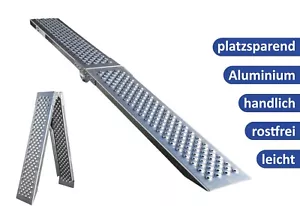 Laderampe Auffahrrampe Auffahrschiene Alu 200KG Motorrad Rampe klappbar 200cm - Bild 1 von 8