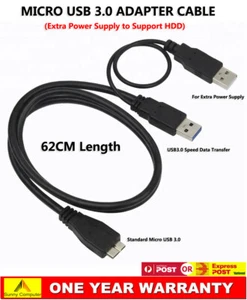 Cable de disco duro externo micro USB 3.0 cable de disco duro portátil núcleo de cobre doble USB - Imagen 1 de 2