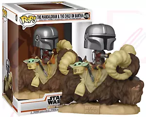 Star Wars Funko The Mandalorian POP 416 Batha Child on Bantha Super-Sized Deluxe - Picture 1 of 11