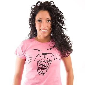 Be As You Are Hot Pink Man Eater Lion Animal Roar Face Ladies Tee T-Shirt NEW - Picture 1 of 3