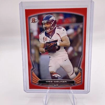 2014 BOWMAN WES WELKER 39 MINT RED 25/25 FOOTBALL DENVER BRONCOS - Image 1 of 2