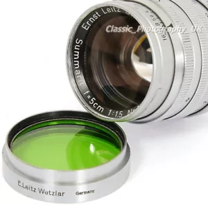 Leica Gr. GREEN Filter for SUMMARIT 1:1.5 f=5cm / LEITZ Xenon Bayonet fit Filter - Picture 1 of 3