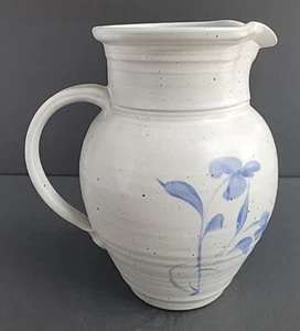 Vintage Blumenkrug mit Henkel Steinzeug Keramik - signierter Boden "Speeder 1990" - Bild 1 von 16