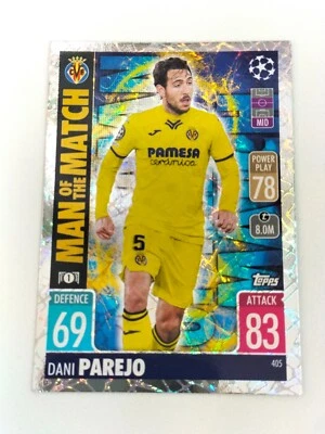 Dani Parejo #405 TOPPS Man of the Match MATCH ATTAX Champions League - Photo 1/2