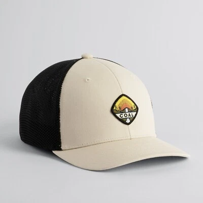 Coal The Hauler One 低帮卡车司机帽平沿帽弧形边缘帽子卡其色 全新 — 第 1/2 张图片