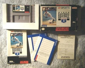 MLBPA Baseball (EA, 1994) SNES Complete w/ Stats & Reg. Card ~ Tested & Working - Picture 1 of 12