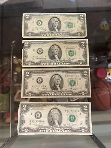 (3) RARE 1976 K Series (1) 2009 B Series 2 dollar bills - Picture 1 of 2