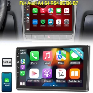 Für Audi A4 8E B6 B7 2000-2009 9" CarPlay Autoradio GPS Navi BT Android 13 4+64G - Bild 1 von 18