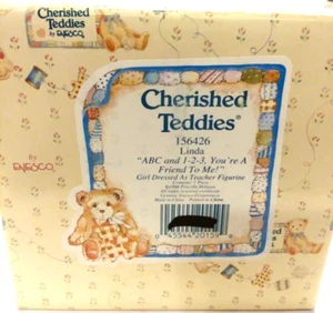 1996 Cherished Teddies "Linda - ABC And 1-2-3 You're A Friend To Me" #156426 IOB - Picture 1 of 4