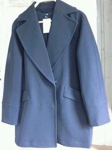 H &M Mantel/ Kurzmantel/ Jacke Gr. 34 Schwarzblau Stilvoll Edel NEU - Bild 1 von 11