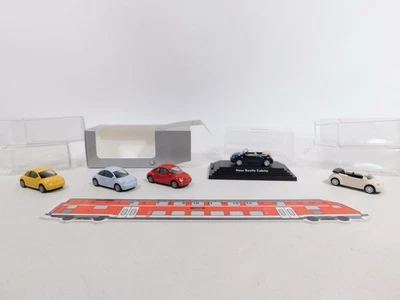 5X Wiking H0 1:87 Volkswagen/VW New Beetle: Cabrio Ecc, Mint +1X Box #CV42-0,5 - Immagine 1 di 3