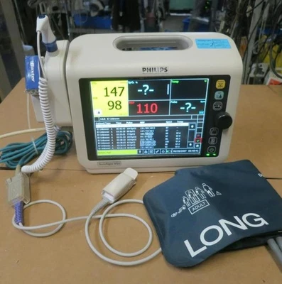 PHILIPS SureSigns VS4 Patient Monitor Nellcor SpO2 NIBP Temp - Image 1 of 4