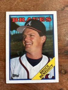 1988 Topps Baseball Card Bruce Benedict Atlanta Braves #652 - Picture 1 of 2