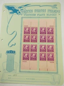 Scott 871 Charles Eliott Plate block (22528) block All Four Corners 1940 3c FVF - Picture 1 of 9