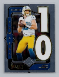 2024 Panini Select NFL #17 Justin Herbert números insertar cargadores de Los Ángeles - Imagen 1 de 2